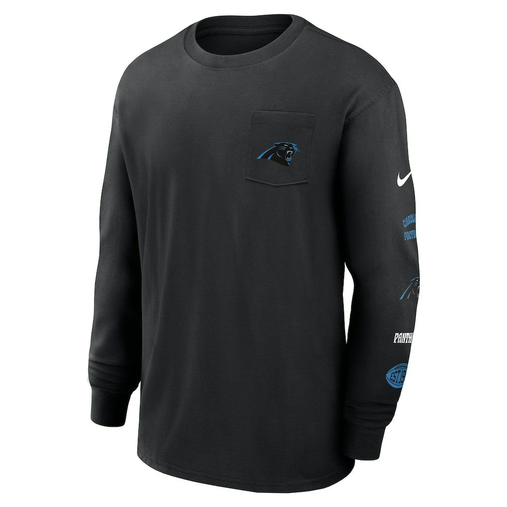 Rewind Heavy Max90 Pocket Long Sleeve T-Shirt - Carolina Panthers