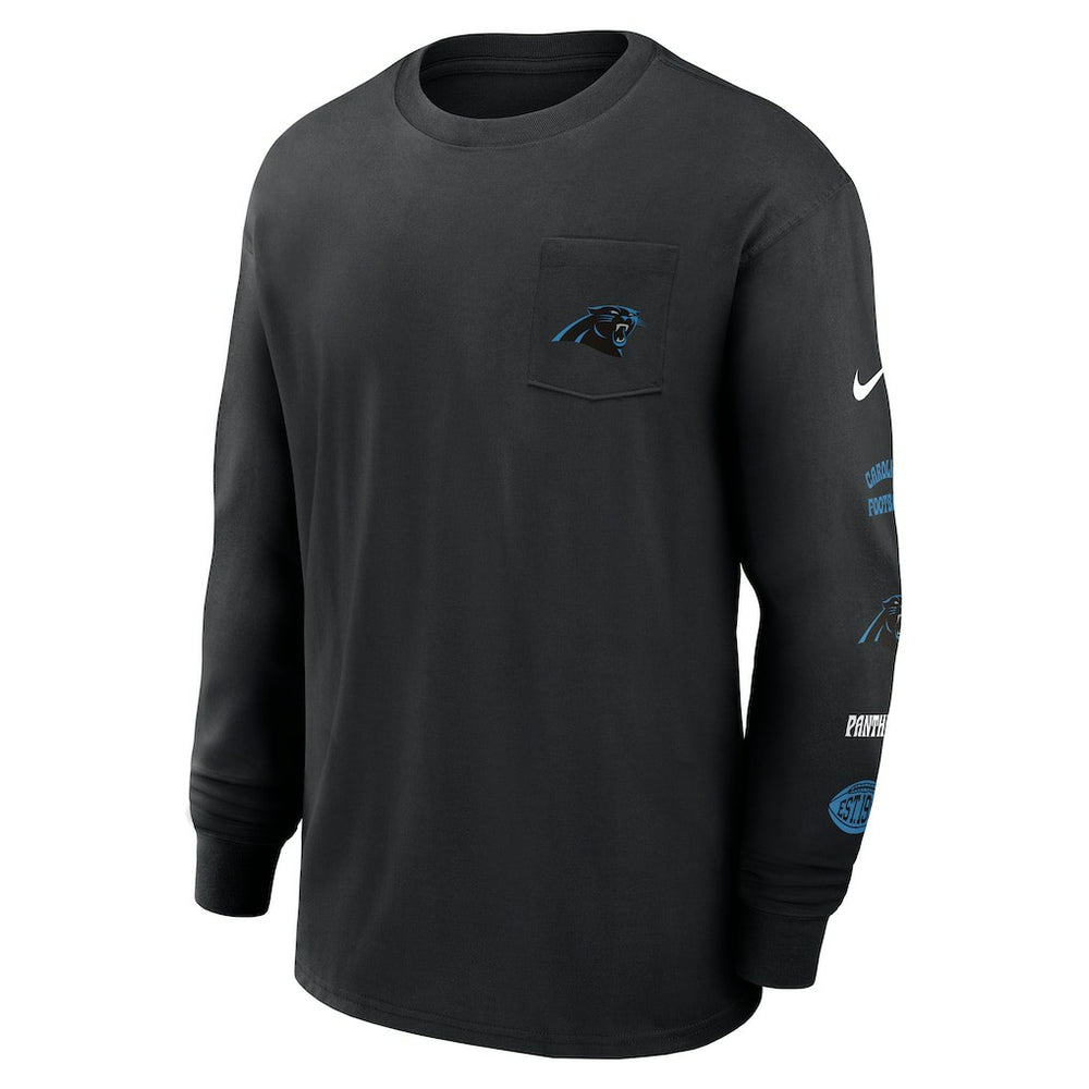 Rewind Heavy Max90 Pocket Long Sleeve T-Shirt - Carolina Panthers