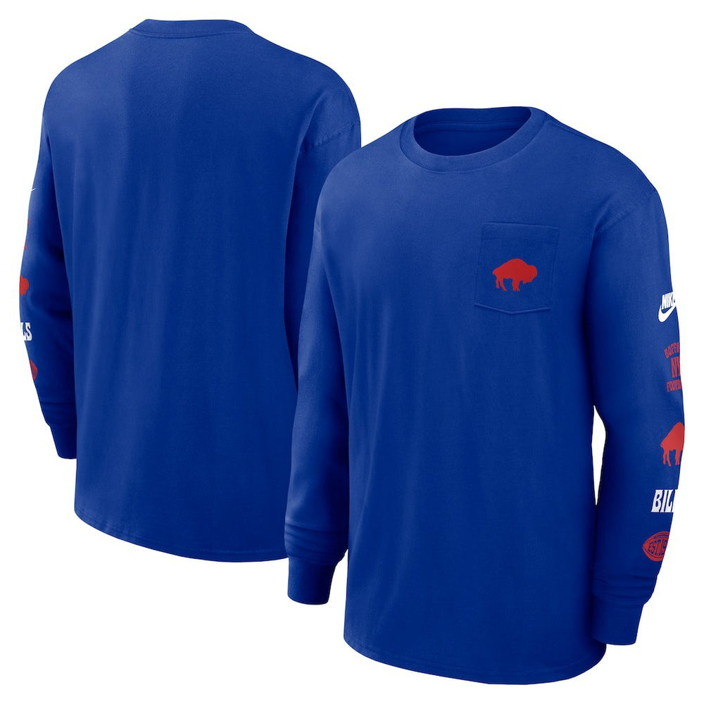 Rewind Heavy Max90 Pocket Long Sleeve T-Shirt - Buffalo Bills