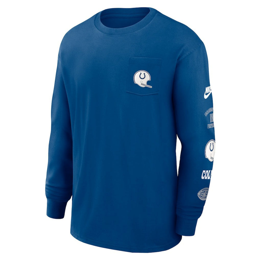Rewind Heavy Max90 Pocket Long Sleeve T-Shirt - Indianapolis Colts