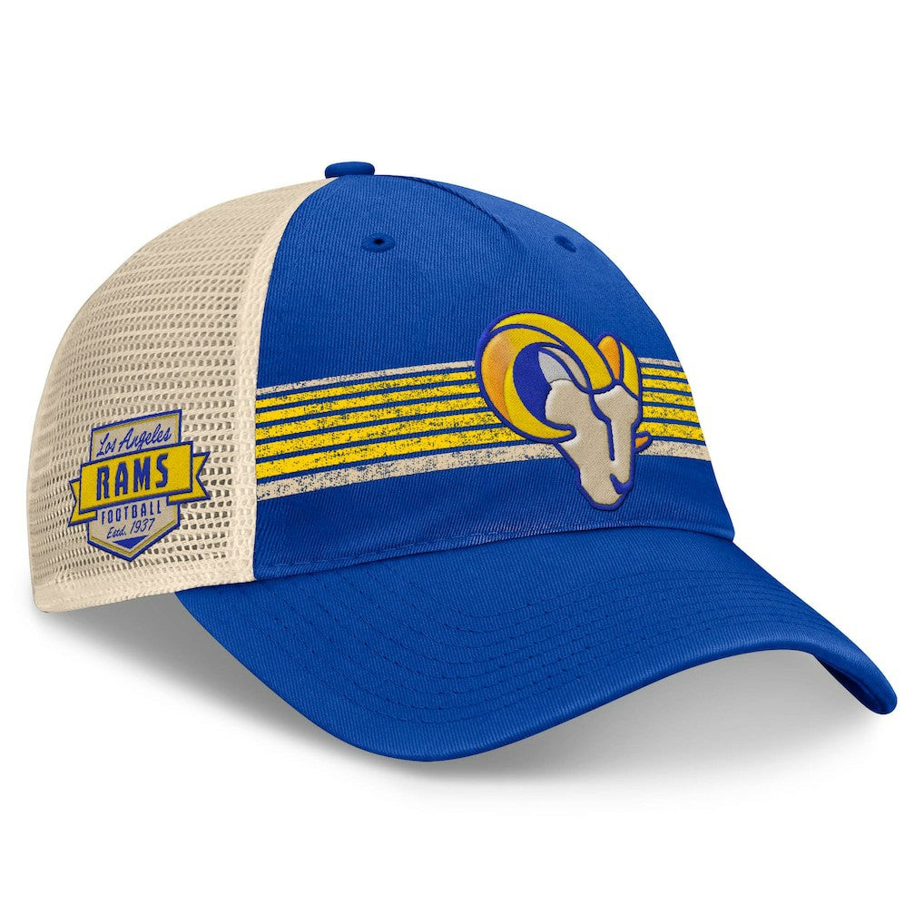 Center Stripe Trucker Adjustable Hat - Los Angeles Rams