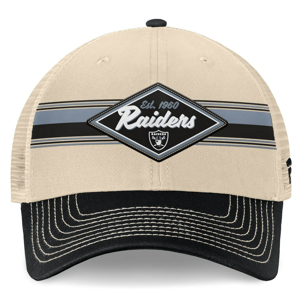 Diamond Stripe Trucker Adjustable Hat - Las Vegas Raiders