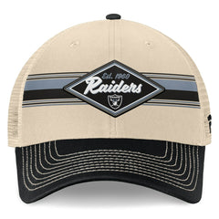 Diamond Stripe Trucker Adjustable Hat - Las Vegas Raiders