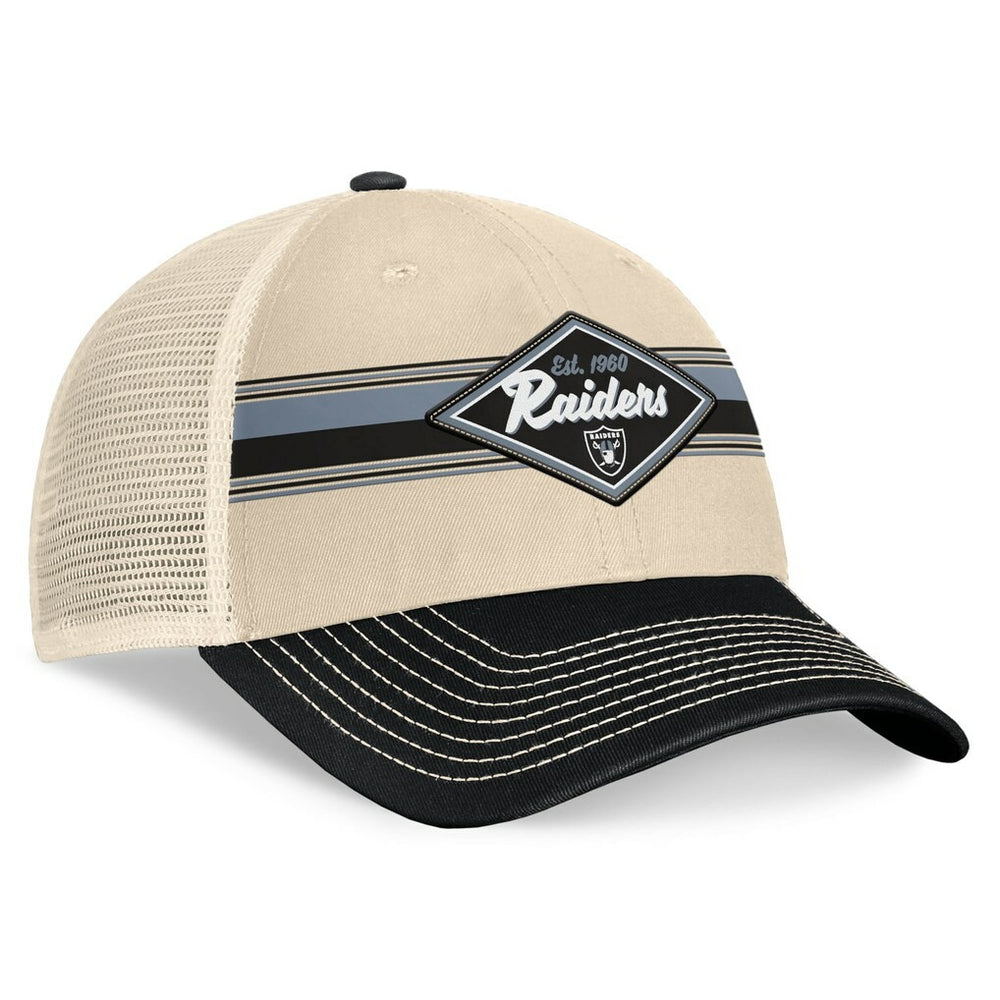 Diamond Stripe Trucker Adjustable Hat - Las Vegas Raiders
