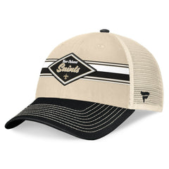 Diamond Stripe Trucker Adjustable Hat - New Orleans Saints
