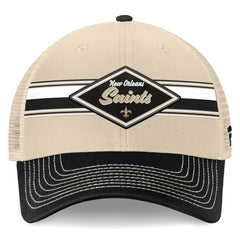 Diamond Stripe Trucker Adjustable Hat - New Orleans Saints
