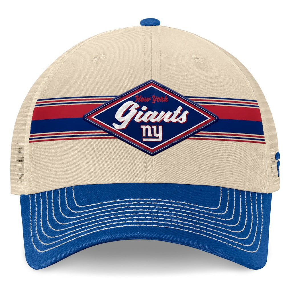 Diamond Stripe Trucker Adjustable Hat - New York Giants