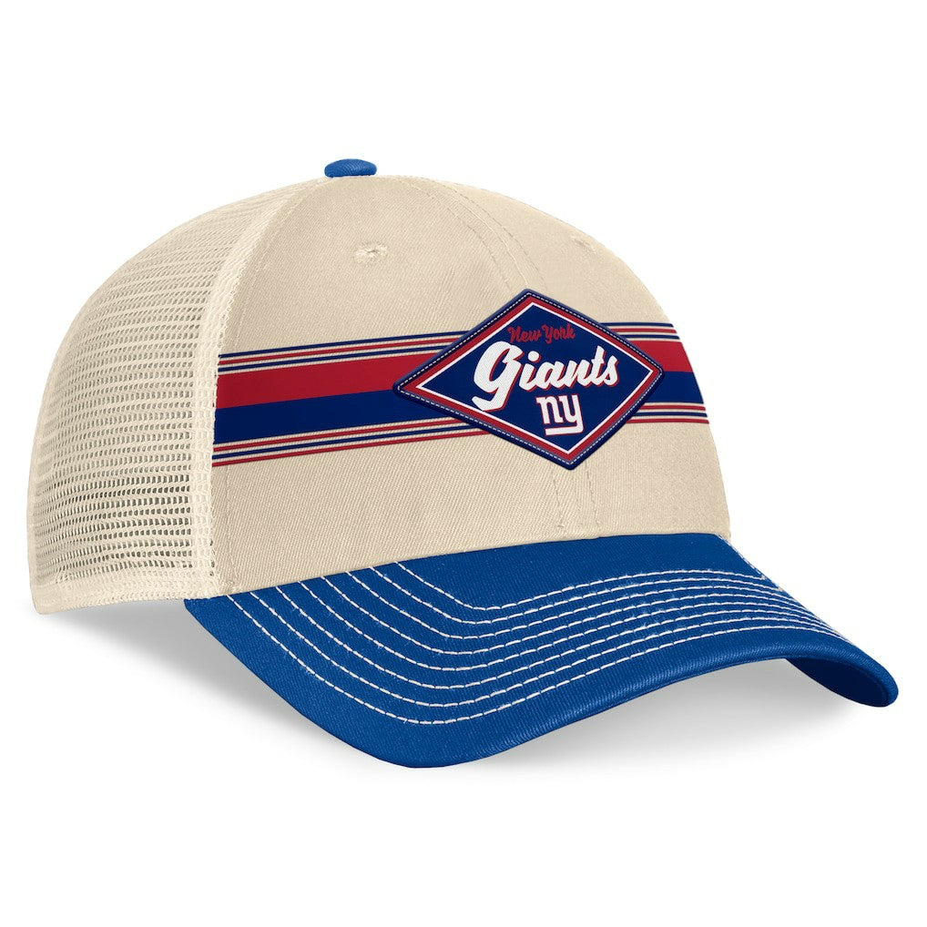 Diamond Stripe Trucker Adjustable Hat - New York Giants