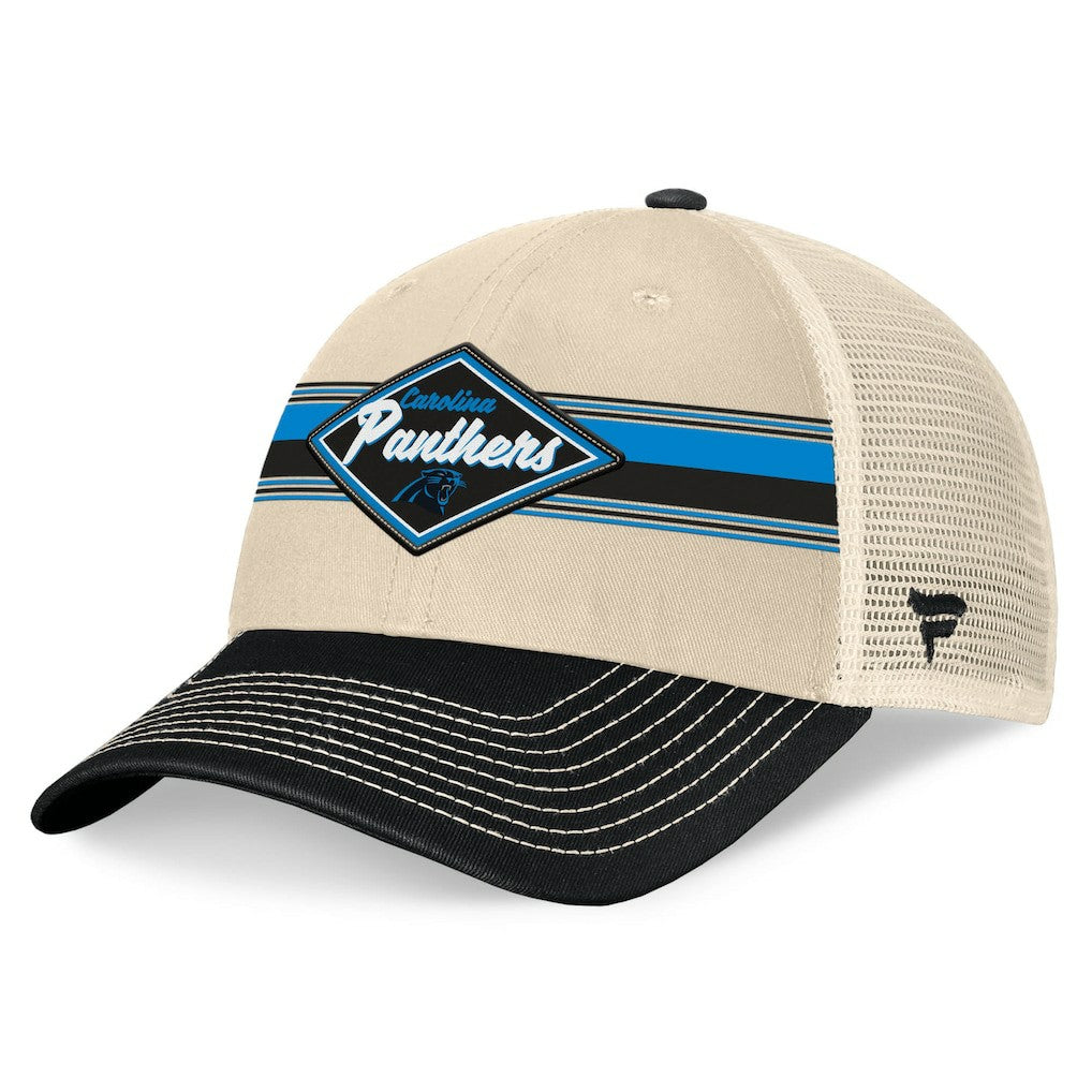 Diamond Stripe Trucker Adjustable Hat - Carolina Panthers