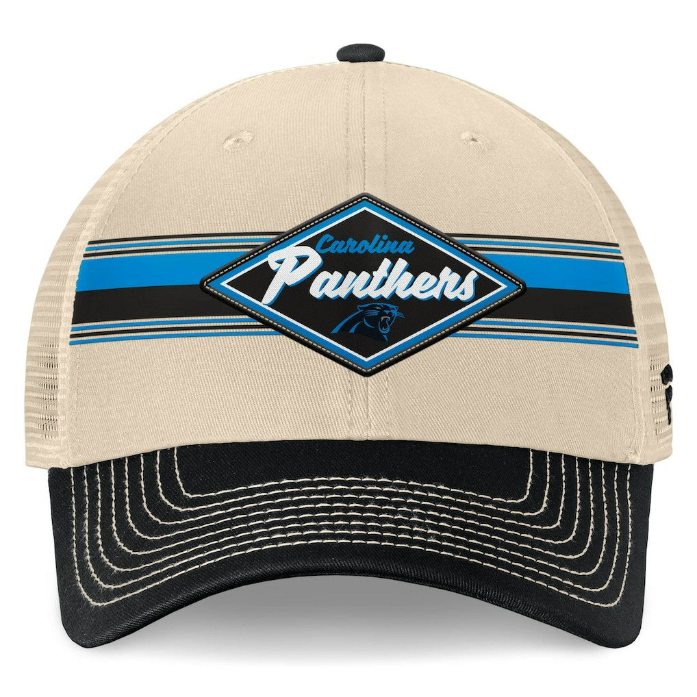 Diamond Stripe Trucker Adjustable Hat - Carolina Panthers