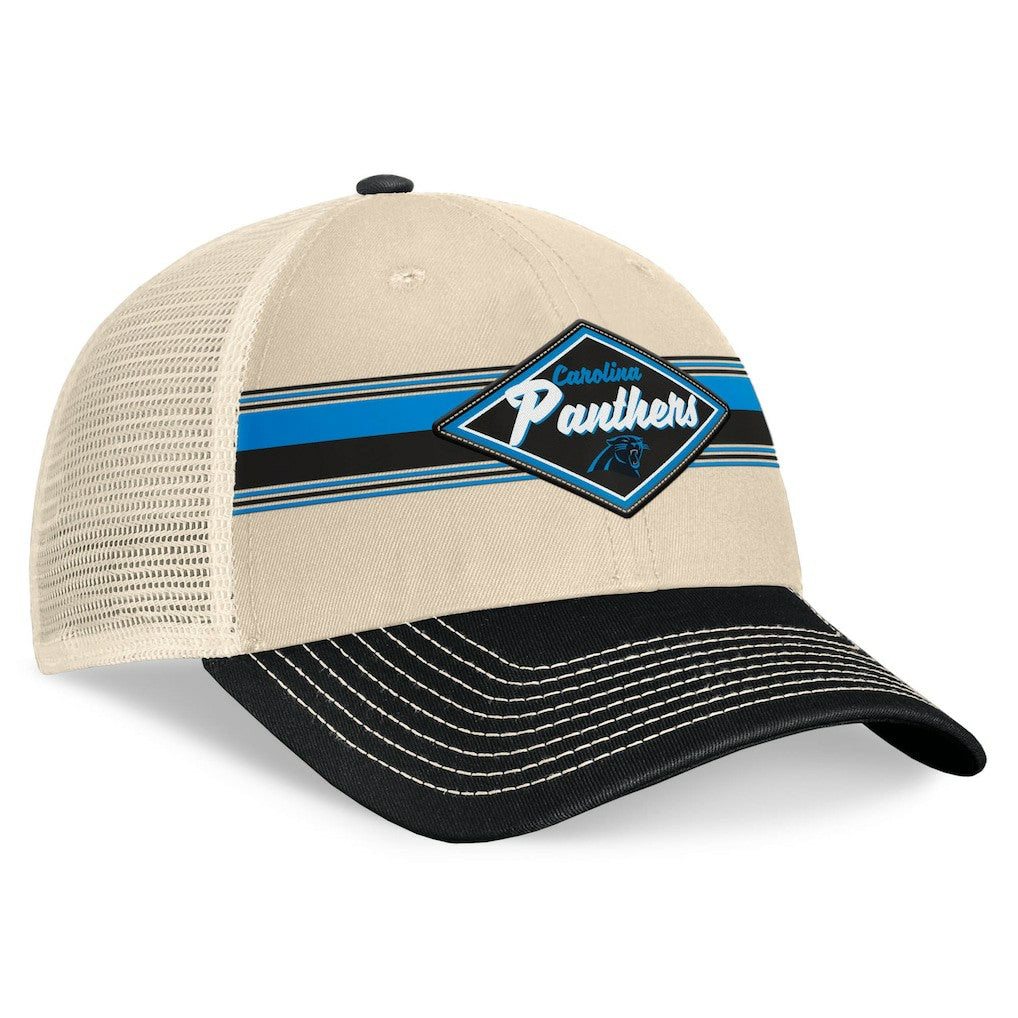 Diamond Stripe Trucker Adjustable Hat - Carolina Panthers