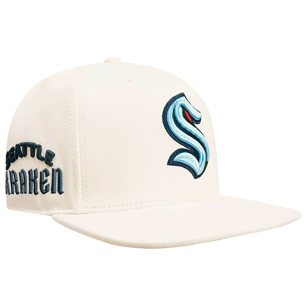 NHL Cream Seattle Kraken Pro Standard Retro Classic Logo Snapback Hat