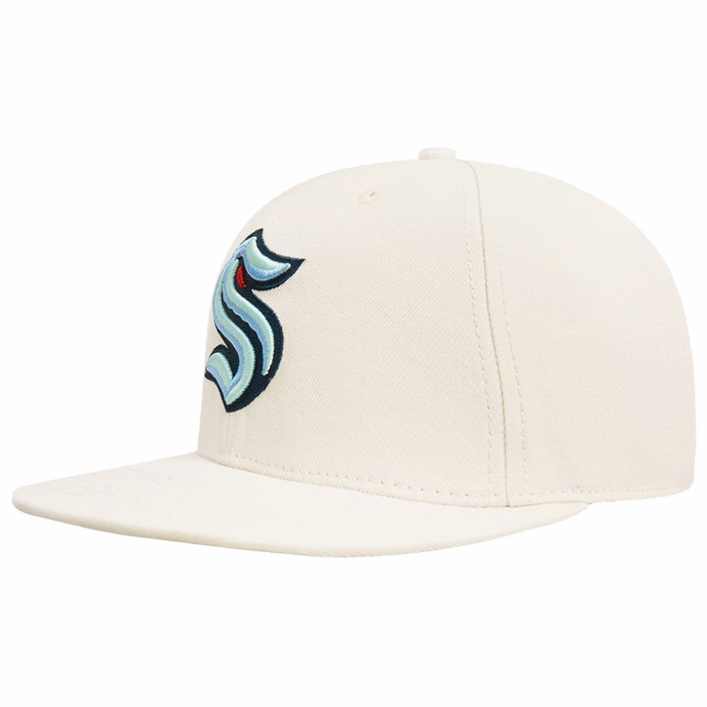 NHL Cream Seattle Kraken Pro Standard Retro Classic Logo Snapback Hat