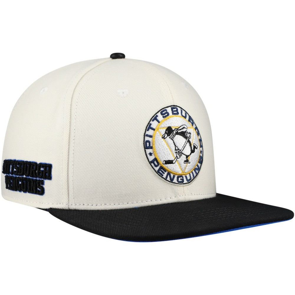 NHL Cream Pittsburgh Penguins Pro Standard Retro Classic Logo Snapback Hat