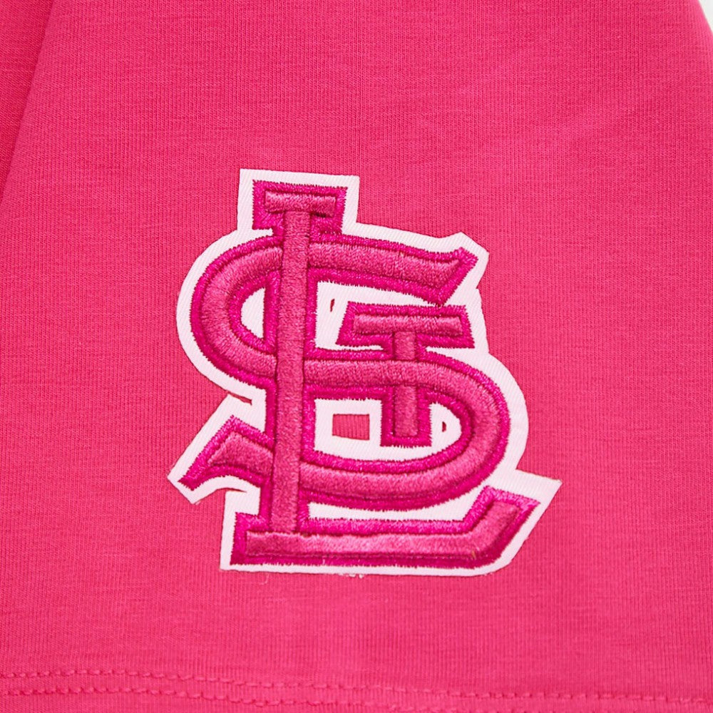 MLB St. Louis Cardinals Pro Standard Women's Triple Pink Boxy Cropped T-Shirt