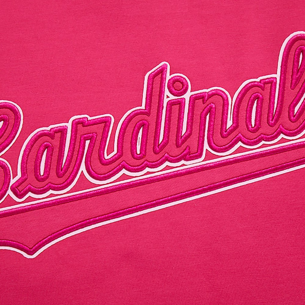 MLB St. Louis Cardinals Pro Standard Women's Triple Pink Boxy Cropped T-Shirt