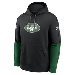 Throwback Logo Club Tri-Blend Pullover Hoodie - New York Jets