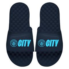 Manchester City ISlide Youth City Logo Slide Sandals -  Navy