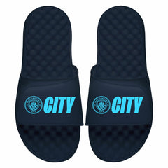 Manchester City ISlide City Logo Slide Sandals -  Navy