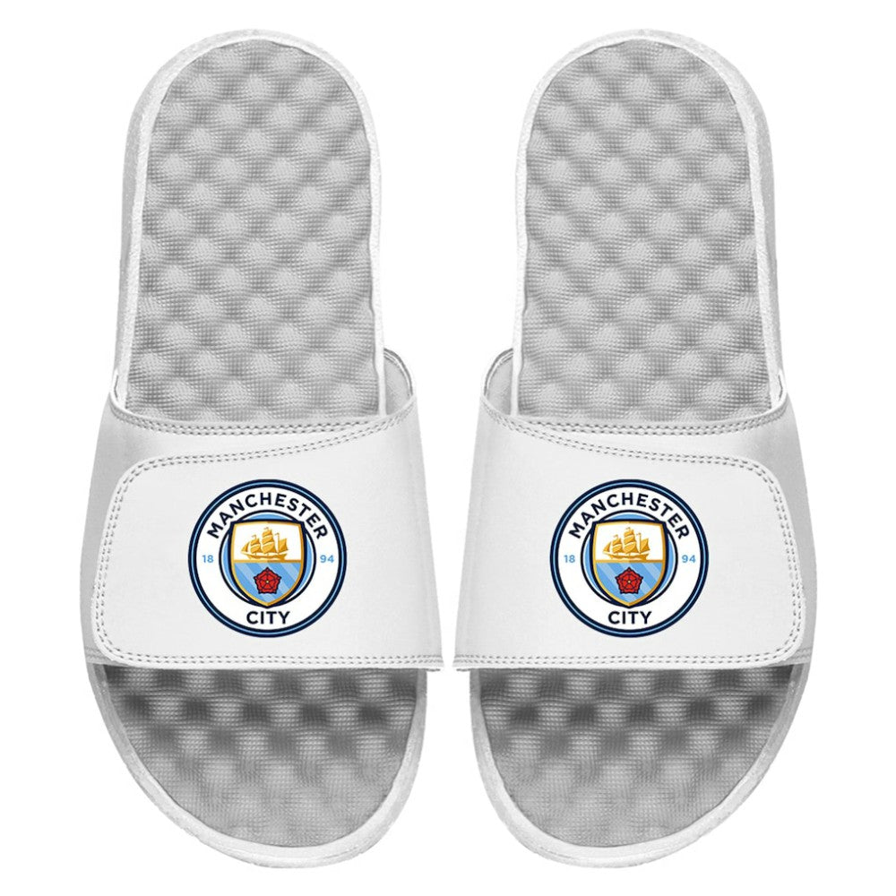 Manchester City ISlide Youth Primary Logo Slide Sandals -  White
