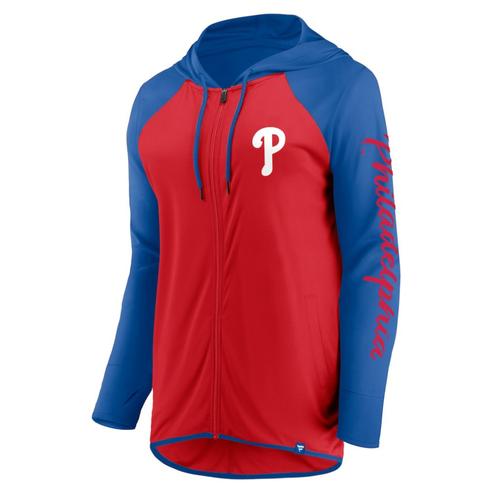 MLB Philadelphia Phillies Fanatics Women's Script Sleeve Full-Zip Hoodie