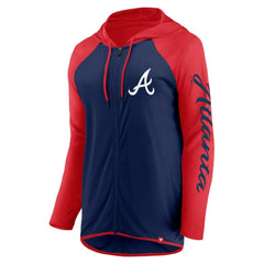 MLB Atlanta Braves Fanatics Women's Script Sleeve Full-Zip Hoodie