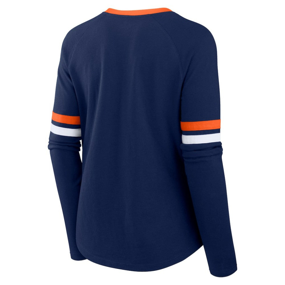 MLB Houston Astros Fanatics Women's Won & Done Raglan Lace-Up Long Sleeve T-Shirt