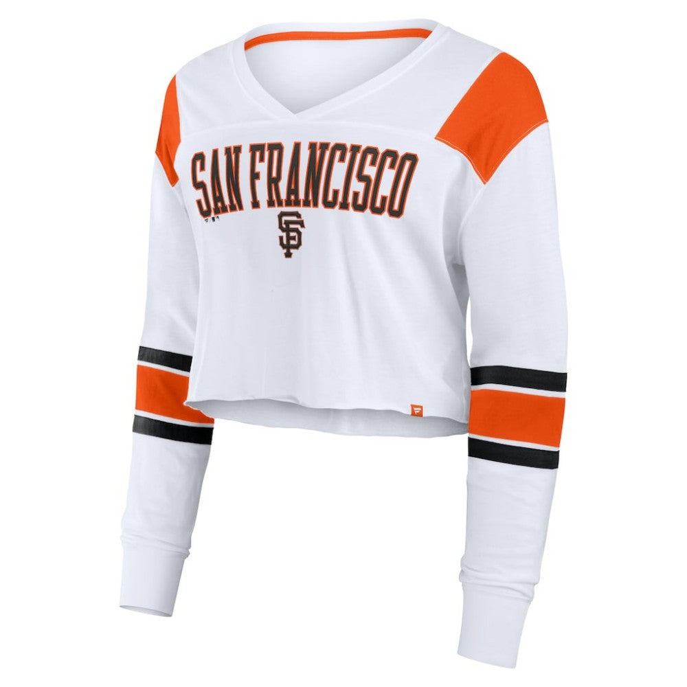 MLB San Francisco Giants Fanatics Women's Stretch Cropped Fashion Long Sleeve T-Shirt