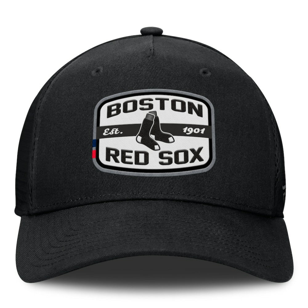MLB Boston Red Sox Fanatics Team Patch A-Frame Trucker Snapback Hat