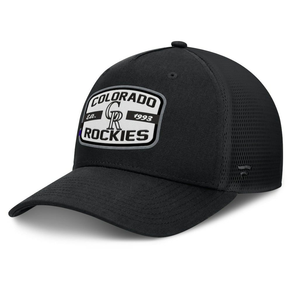 MLB Colorado Rockies Fanatics Team Patch A-Frame Trucker Snapback Hat