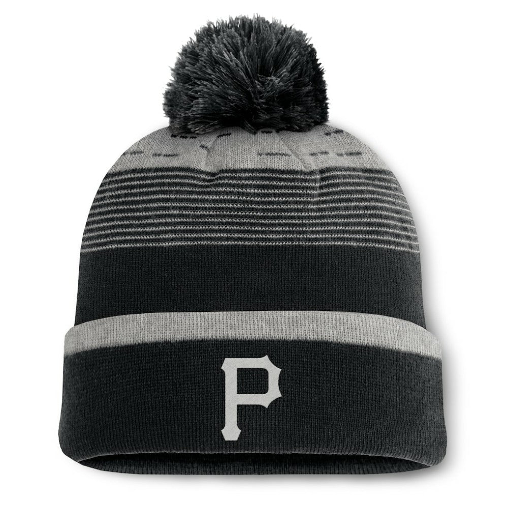 MLB Pittsburgh Pirates Fanatics Fundamental Gradient Cuffed Knit Hat with Pom