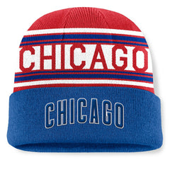 MLB Chicago Cubs Fanatics Fundamental Team Stripe Cuffed Knit Hat