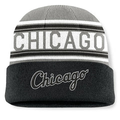 MLB Chicago White Sox Fanatics Fundamental Team Stripe Cuffed Knit Hat