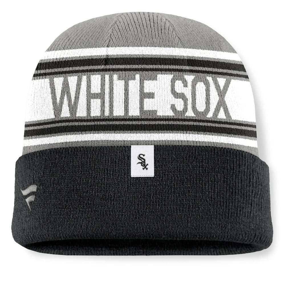 MLB Chicago White Sox Fanatics Fundamental Team Stripe Cuffed Knit Hat