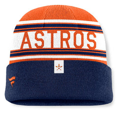MLB Houston Astros Fanatics Fundamental Team Stripe Cuffed Knit Hat