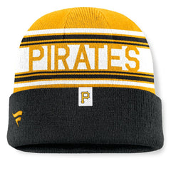 MLB Pittsburgh Pirates Fanatics Fundamental Team Stripe Cuffed Knit Hat