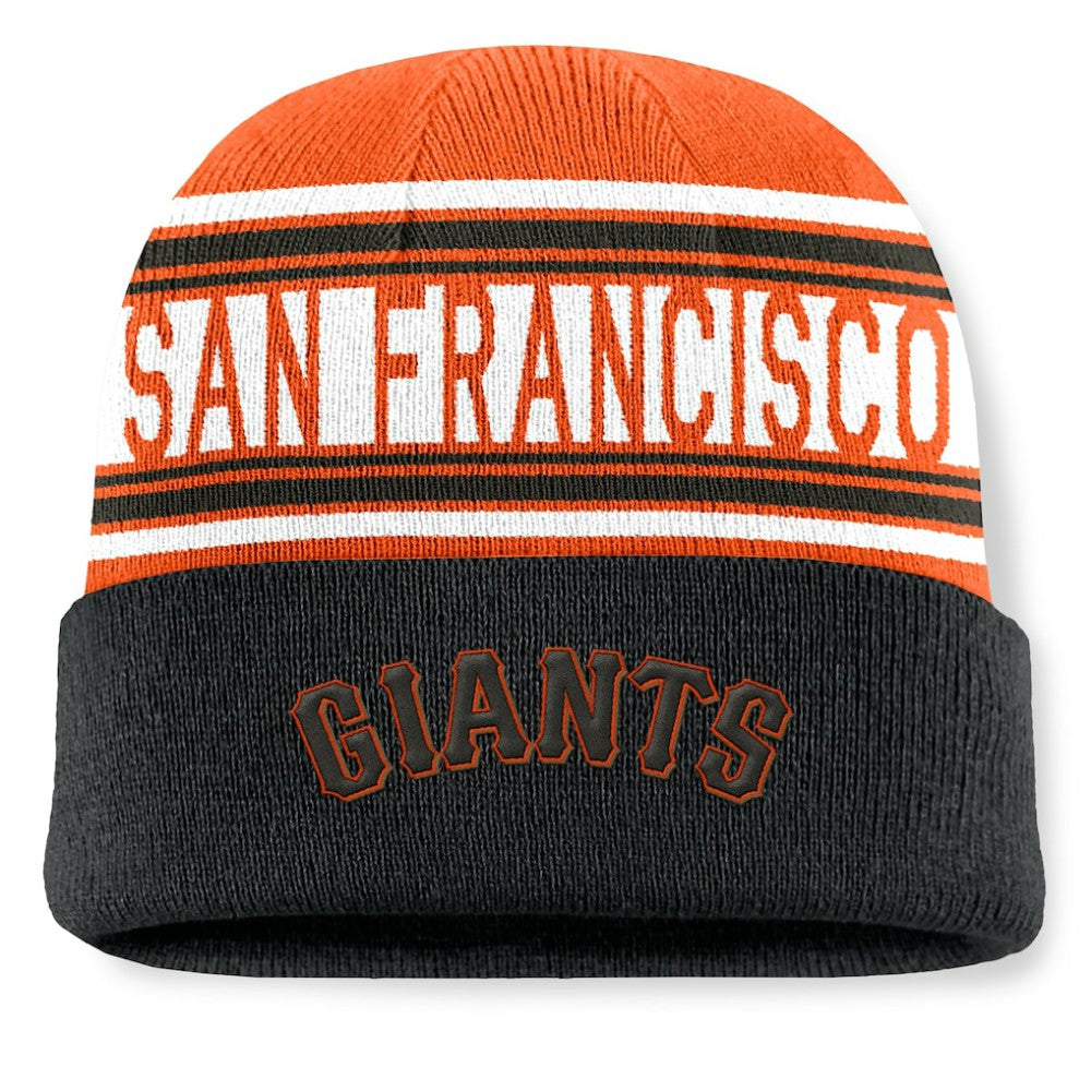 MLB San Francisco Giants Fanatics Fundamental Team Stripe Cuffed Knit Hat