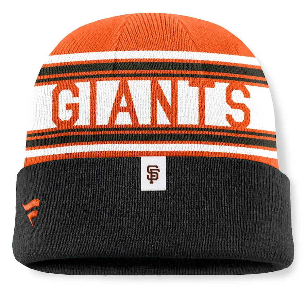 MLB San Francisco Giants Fanatics Fundamental Team Stripe Cuffed Knit Hat