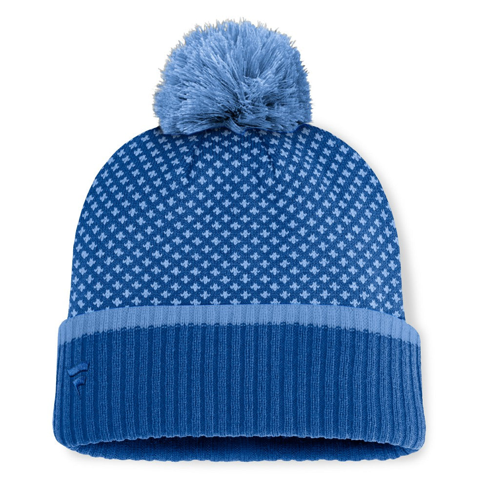 MLB Kansas City Royals Fanatics Women's Fundamental Jacquard Cuffed Knit Hat with Pom