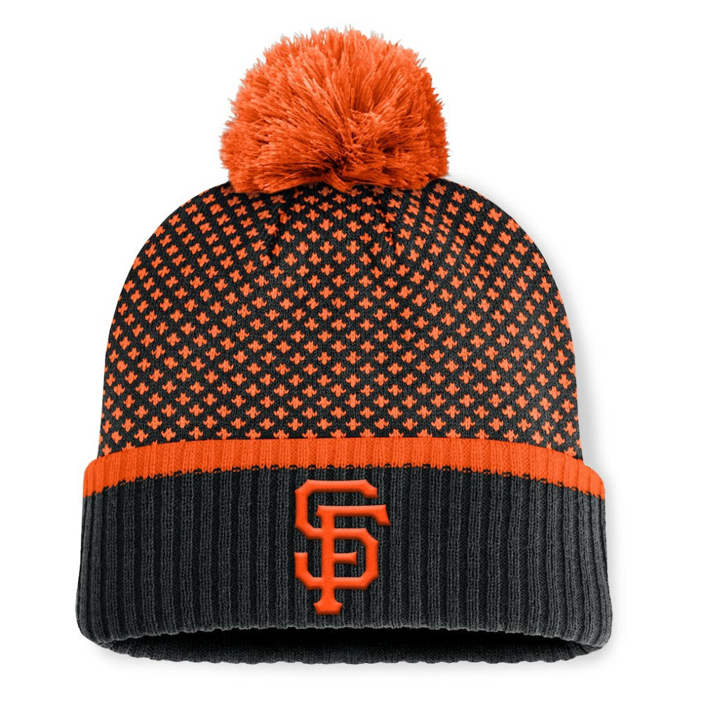 MLB San Francisco Giants Fanatics Women's Fundamental Jacquard Cuffed Knit Hat with Pom