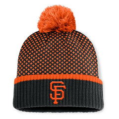 MLB San Francisco Giants Fanatics Women's Fundamental Jacquard Cuffed Knit Hat with Pom