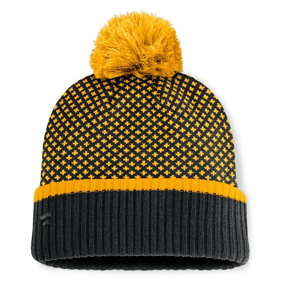 MLB Pittsburgh Pirates Fanatics Women's Fundamental Jacquard Cuffed Knit Hat with Pom