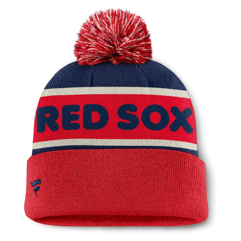 MLB Boston Red Sox Fanatics Heritage Cuffed Knit Hat with Pom