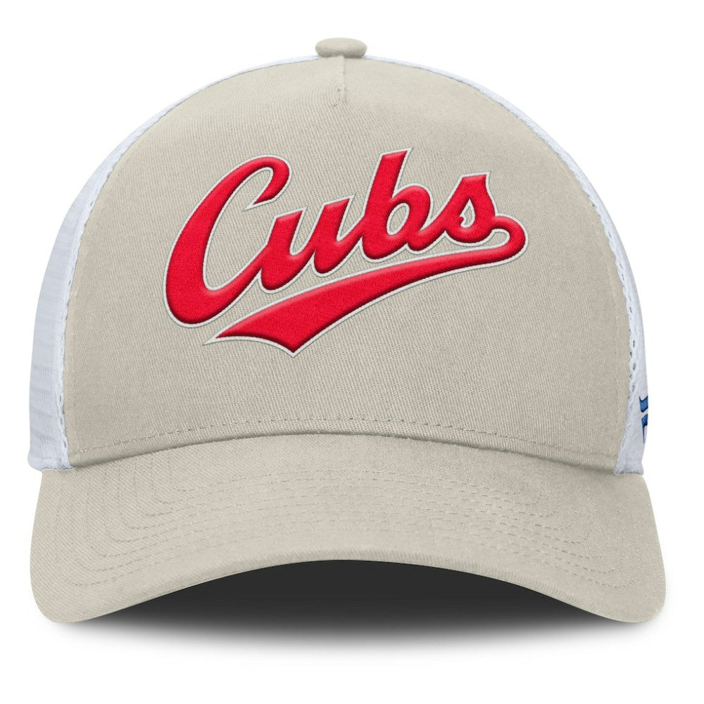 MLB Chicago Cubs Fanatics Heritage Light Khaki A-Frame Adjustable Hat