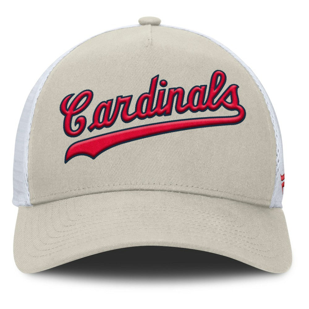 MLB St. Louis Cardinals Fanatics Heritage Light Khaki A-Frame Adjustable Hat