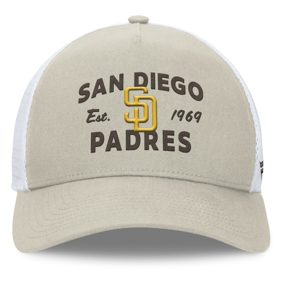 MLB San Diego Padres Fanatics A-Frame Trucker Adjustable Hat