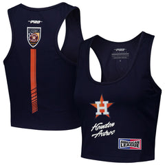 MLB Houston Astros Pro Standard Women's Fast Lane Fitted Tri-Blend Cropped Tank Top