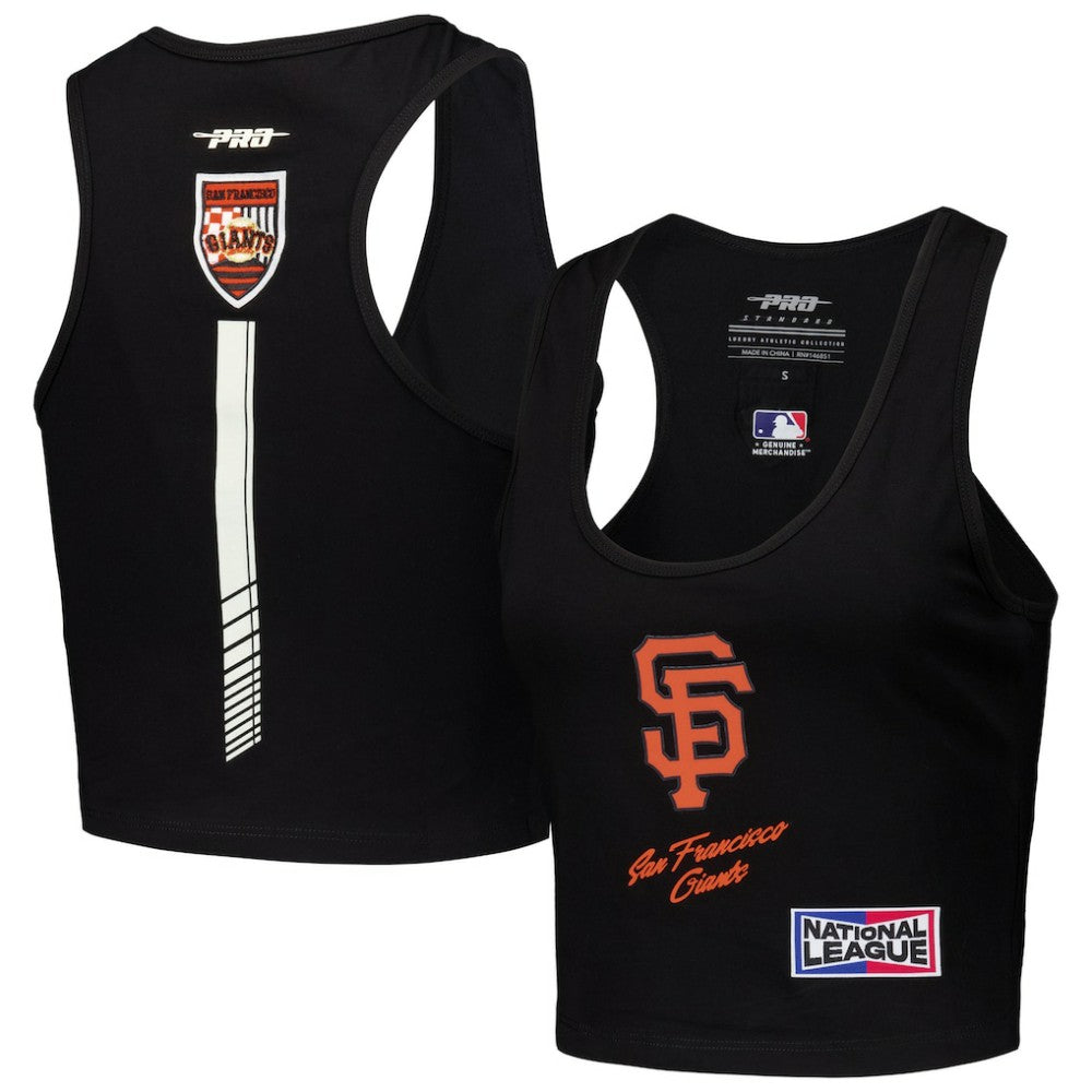 MLB San Francisco Giants Pro Standard Women's Fast Lane Fitted Tri-Blend Cropped Tank Top