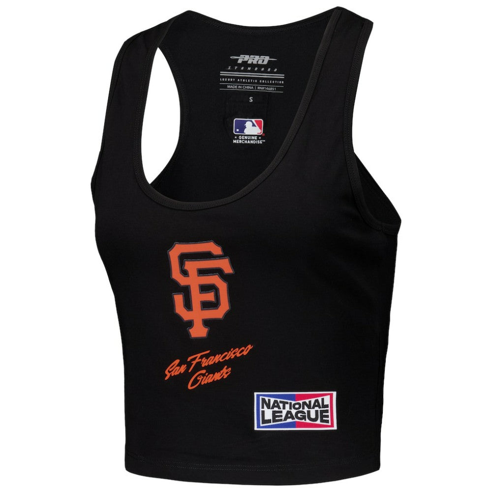 MLB San Francisco Giants Pro Standard Women's Fast Lane Fitted Tri-Blend Cropped Tank Top