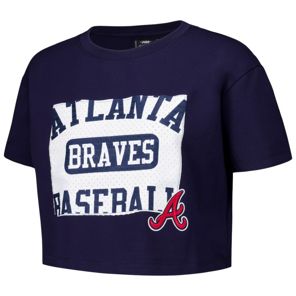 MLB Atlanta Braves Pro Standard Women's Made To Play Boxy Cropped T-Shirt